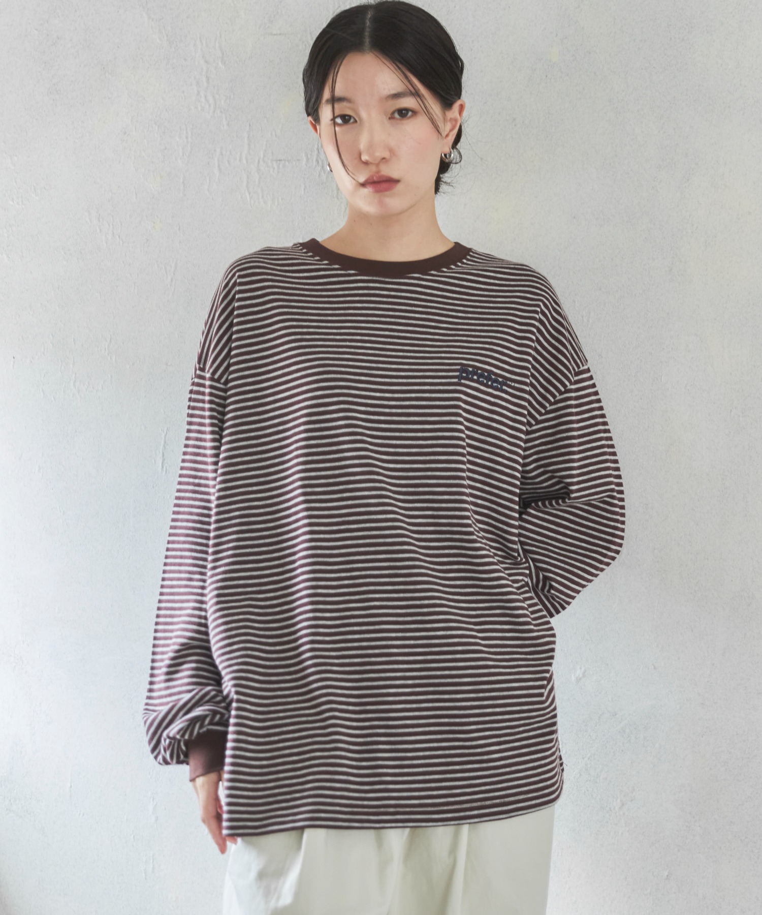 エンブロイダリーボーダーロンTee | ファッション通販サイト NUGU