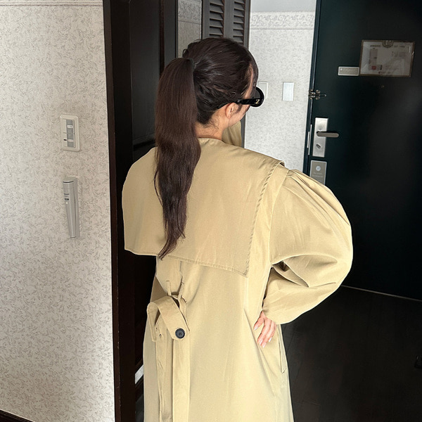 セーラーカラーパフトレンチコート | ファッション通販サイト NUGU