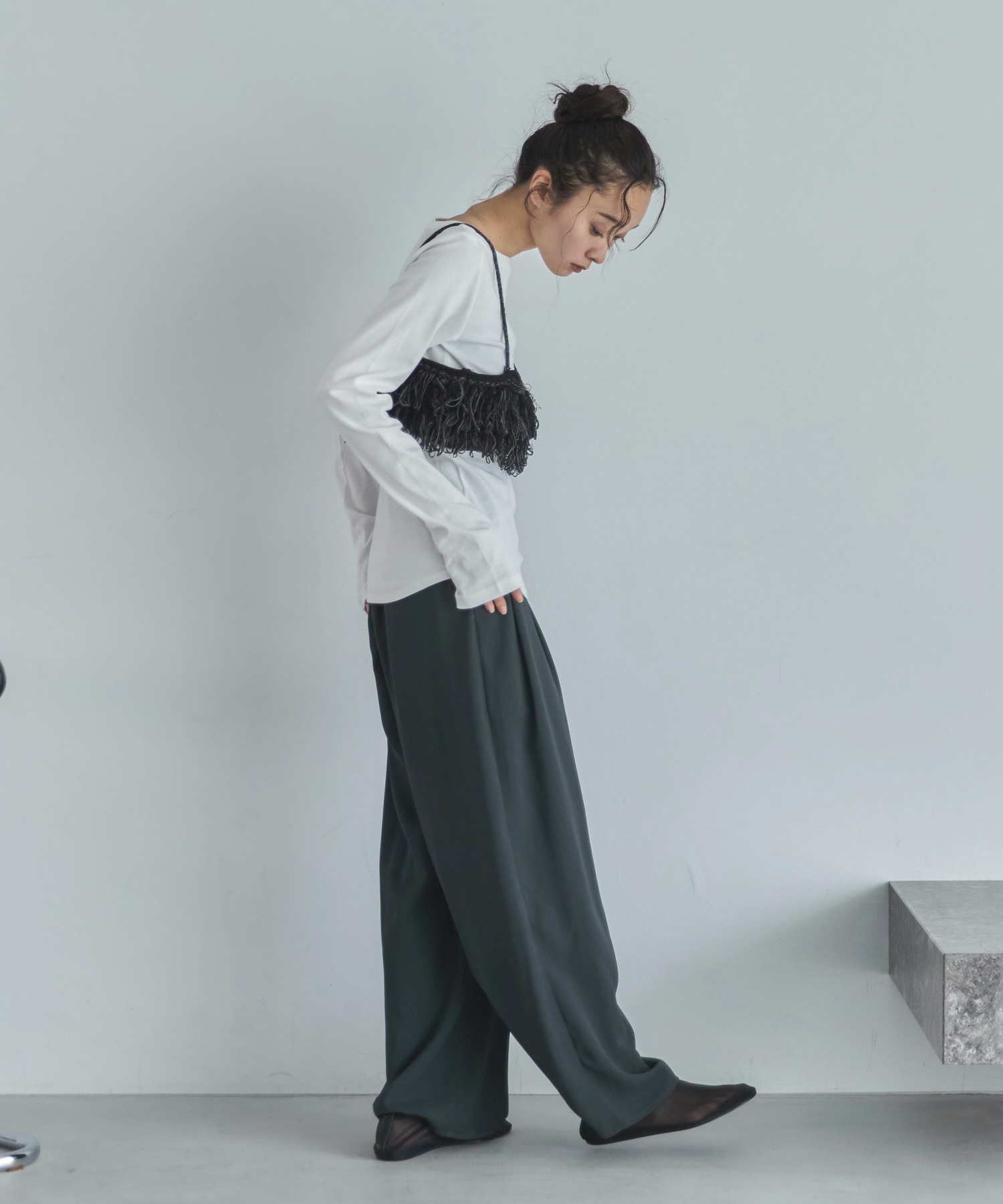 ハンドウォッシャブル】フリンジニットビスチェ | ファッション通販