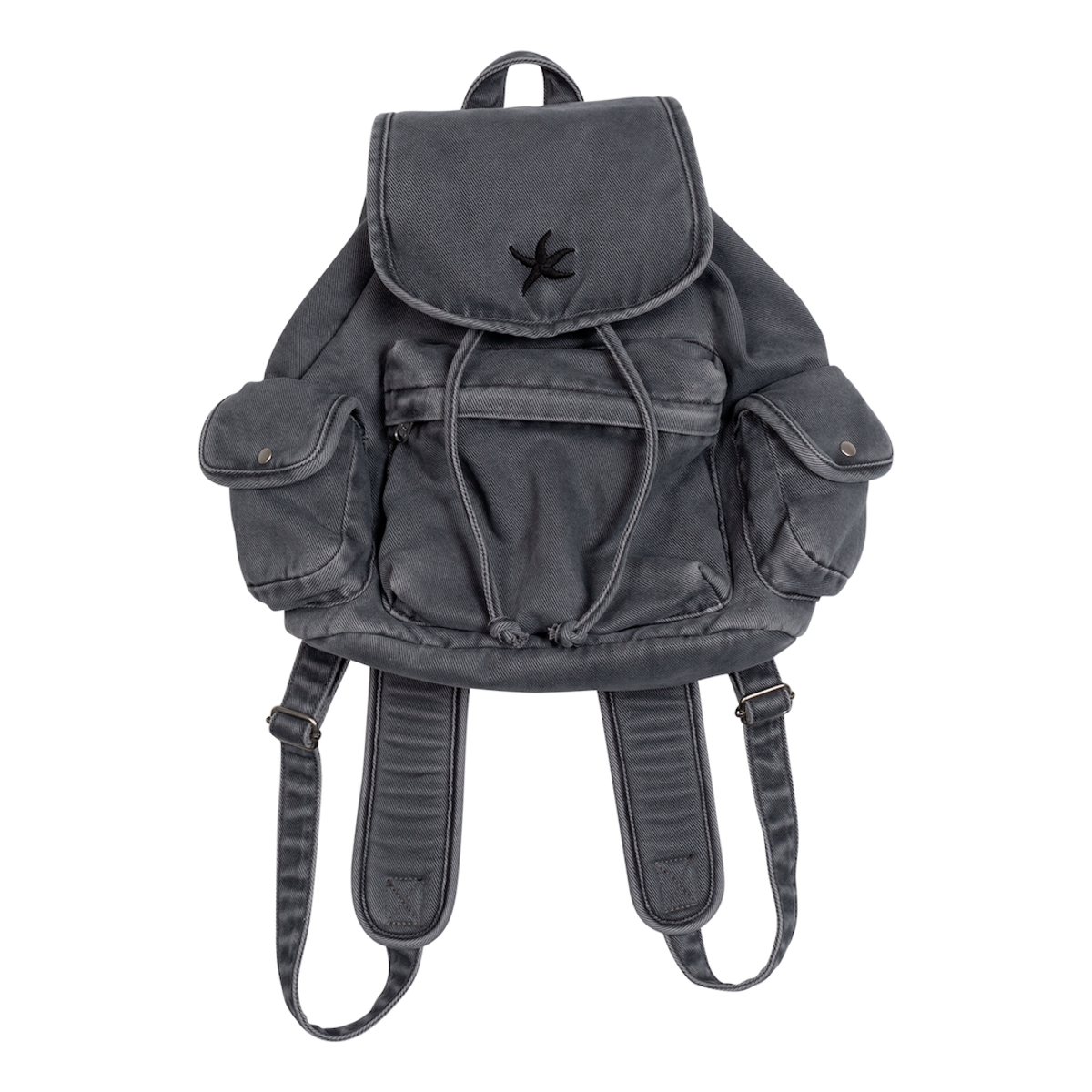 ◆THE COLDEST MOMENT◆ TCM starfish denim backpack black 250 TCM starfish denim backpack (charcoal) | ファッション通販