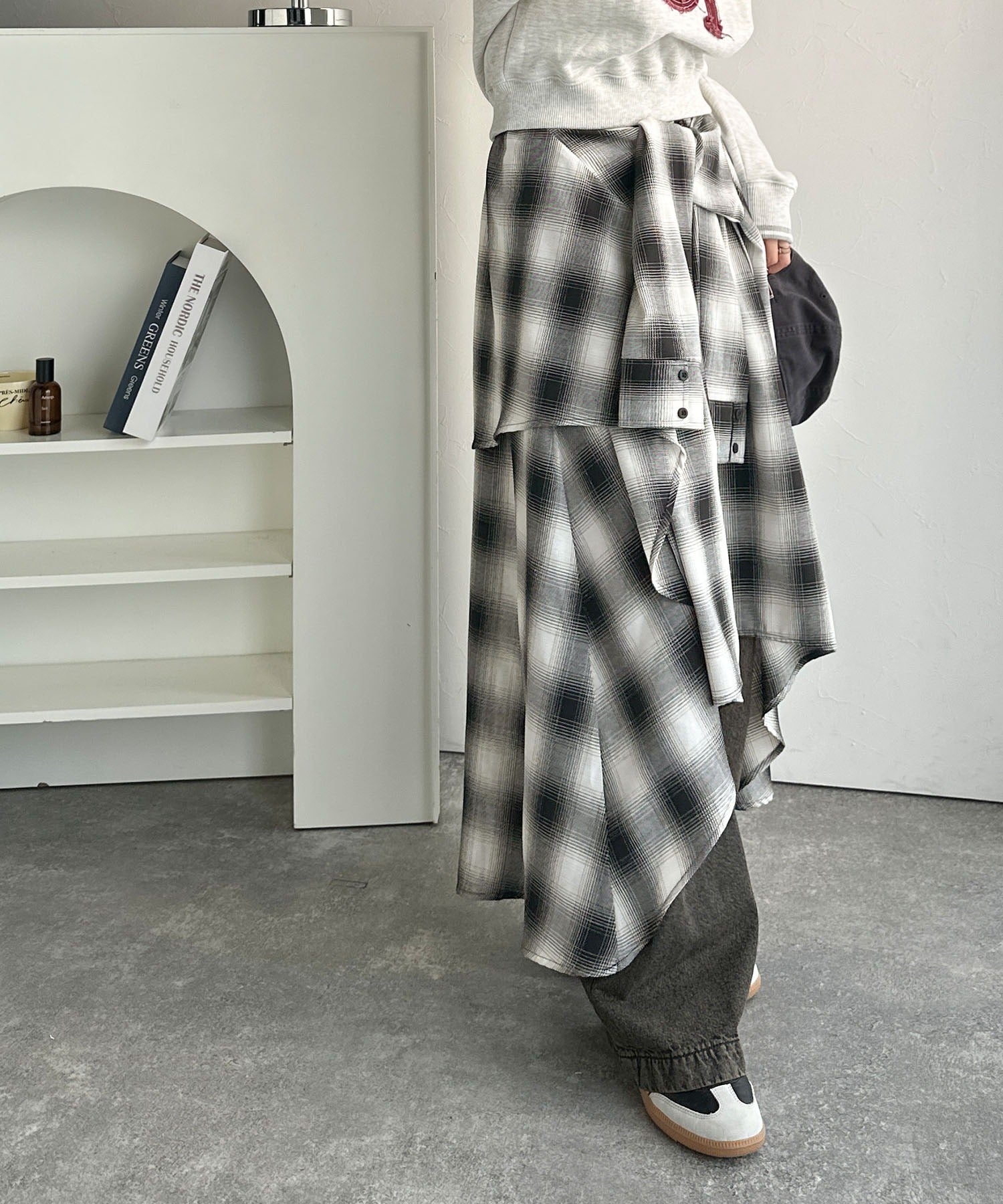 Cornet チェック柄 スカート CLETTEオリジナル☆ギンガムチェック柄スカート | 大きいサイズ