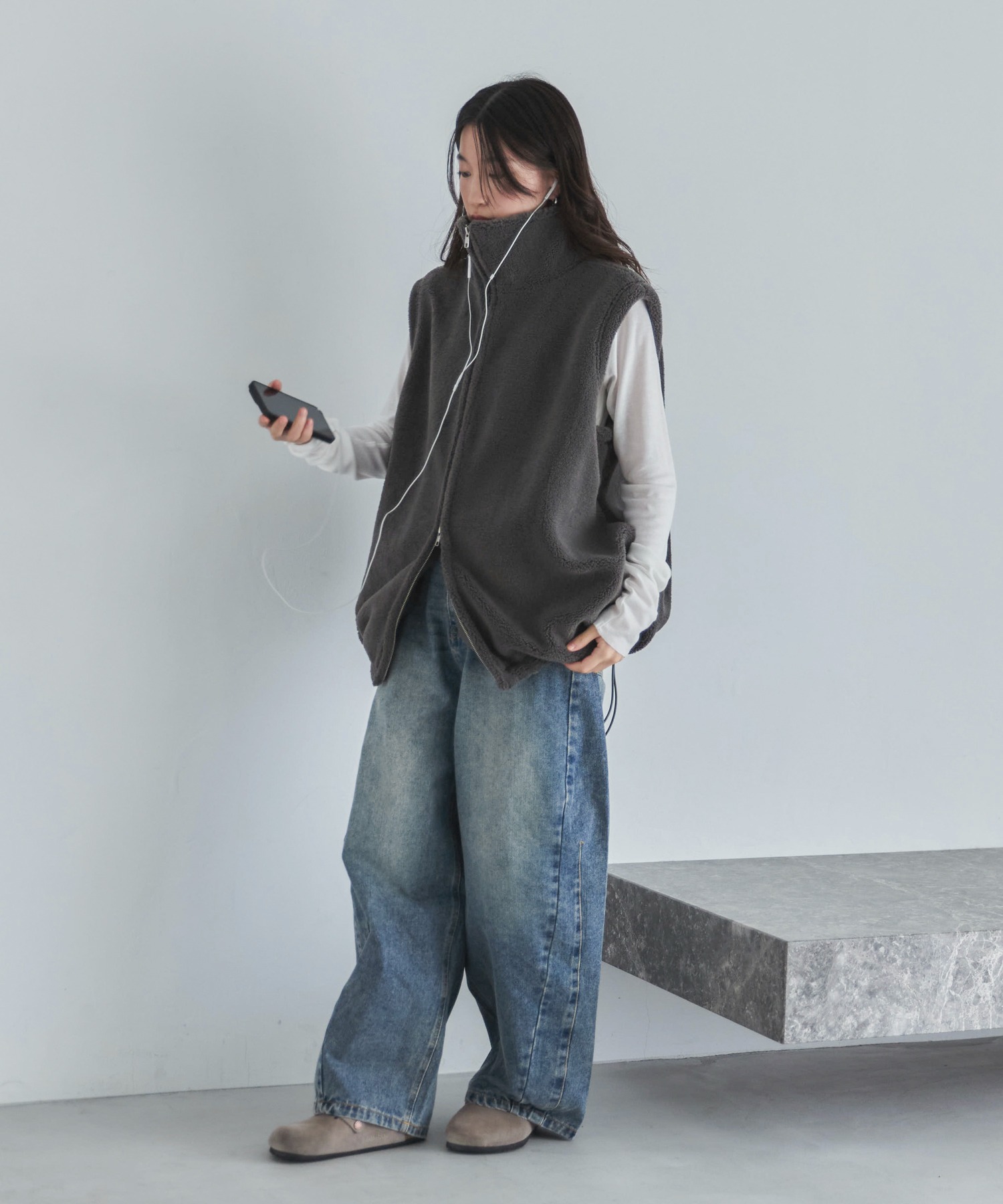 ダブルジップボアベスト | ファッション通販サイト NUGU