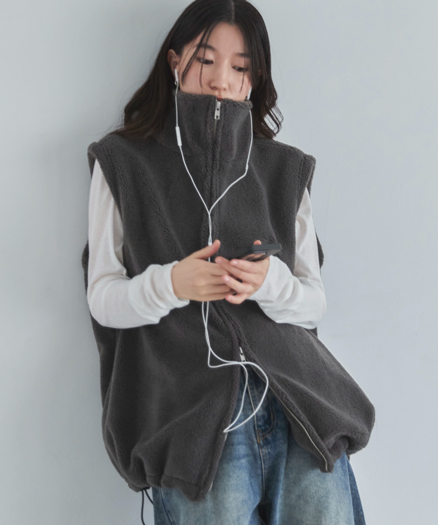 ダブルジップボアベスト | ファッション通販サイト NUGU