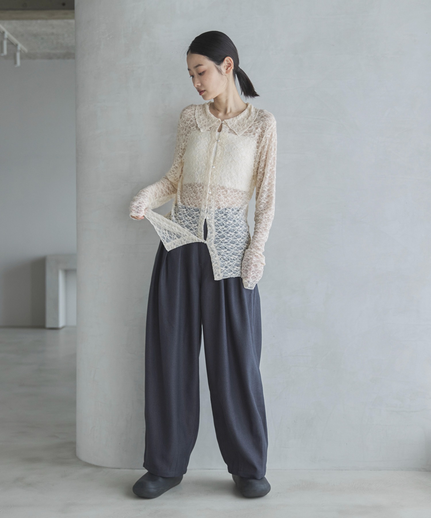 襟付レースカーディガン | ファッション通販サイト NUGU