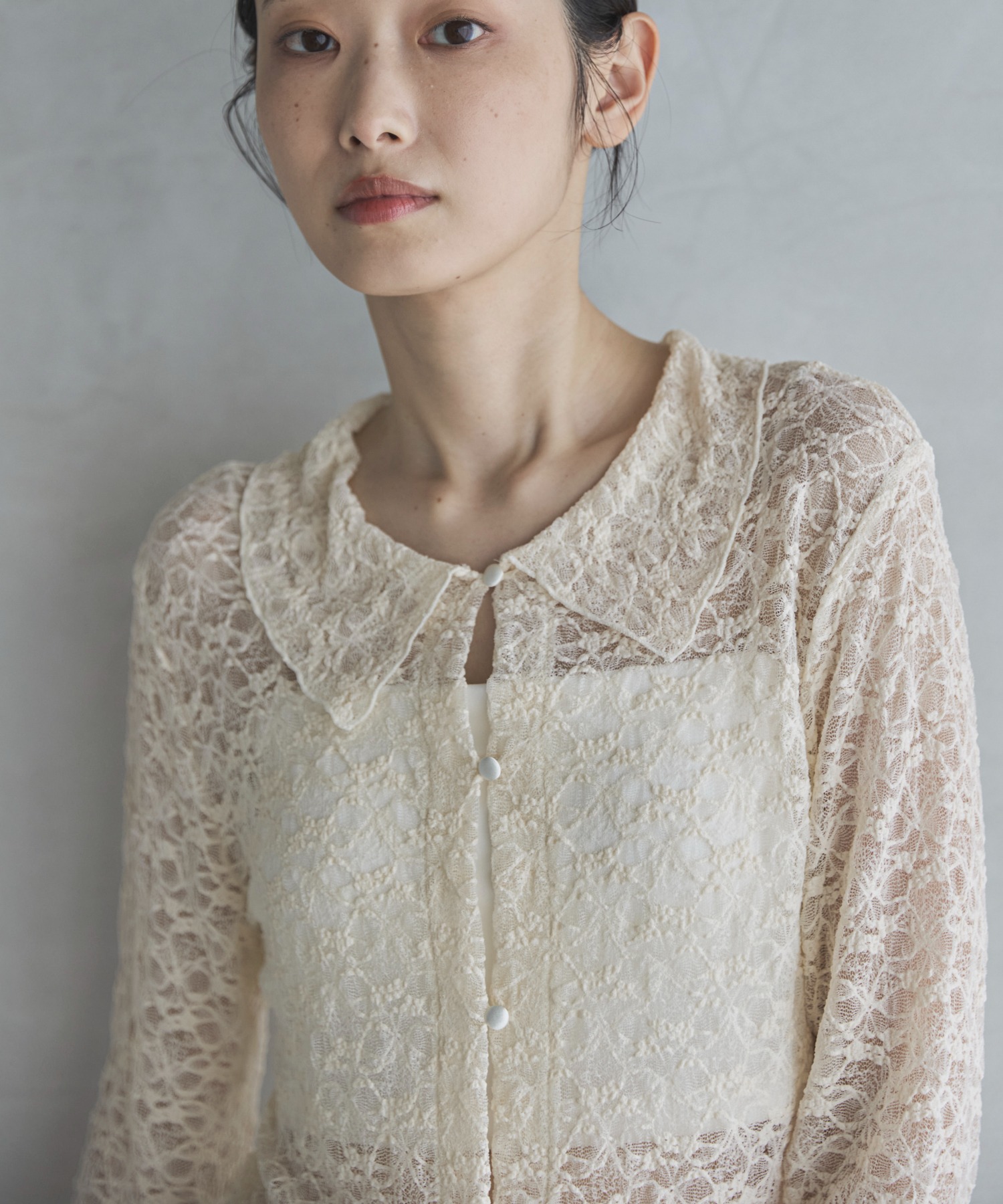 襟付レースカーディガン | ファッション通販サイト NUGU