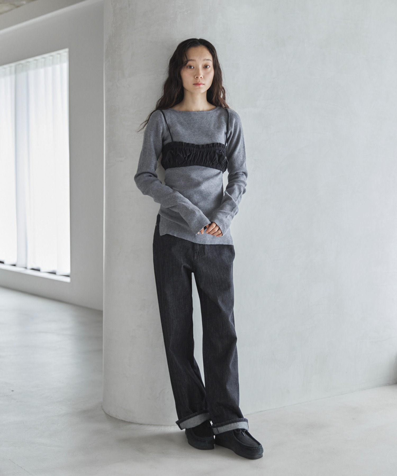 シャーリングブラトップビスチェ | ファッション通販サイト NUGU