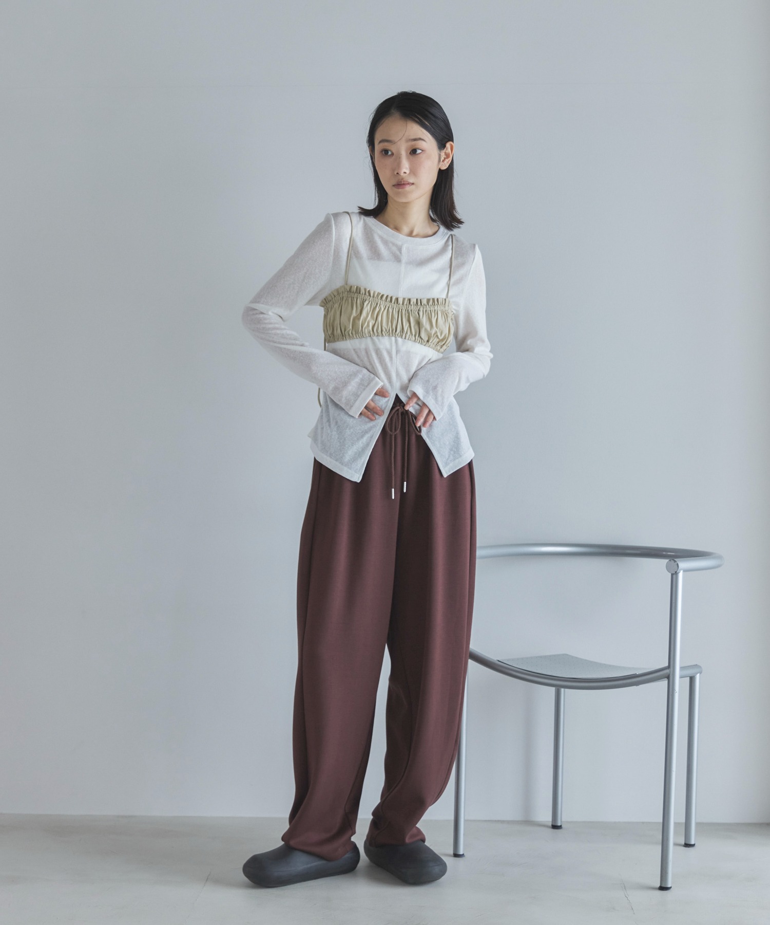 シャーリングブラトップビスチェ | ファッション通販サイト NUGU