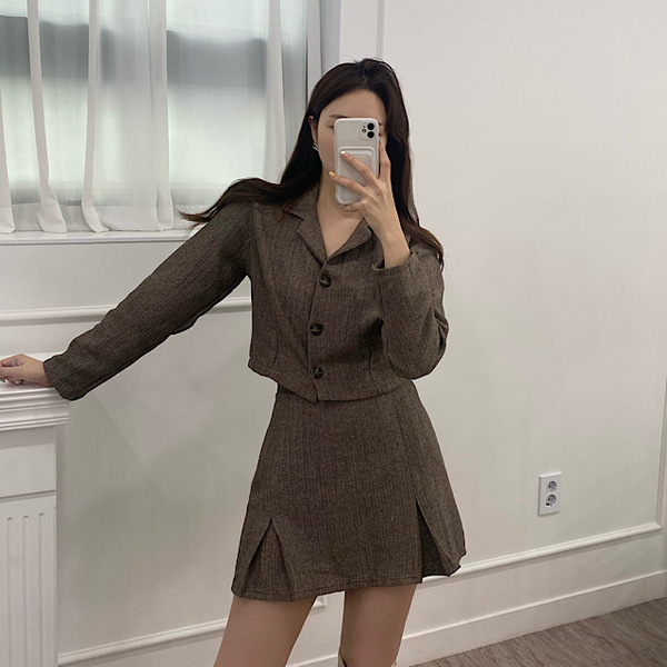 FILA コーデュロイ ジャケット スカート セット FILA コーデュロイ ジャケット スカート セット ショートジャケット