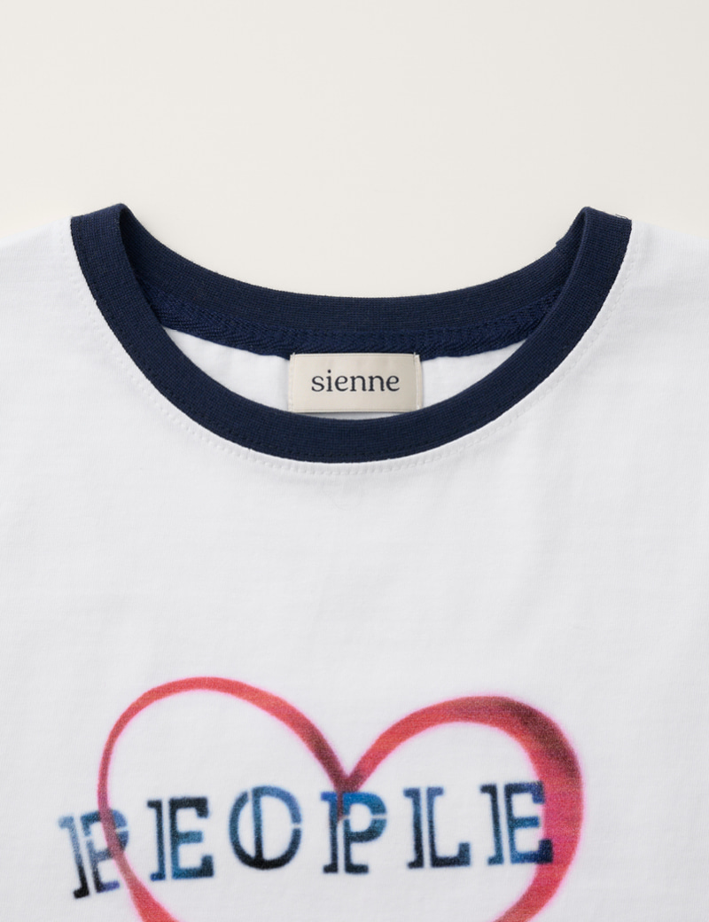 【SIENNE】People Ringer T-shirt★追跡可★ People Ringer T-shirt (Melange Gray) - 시엔느