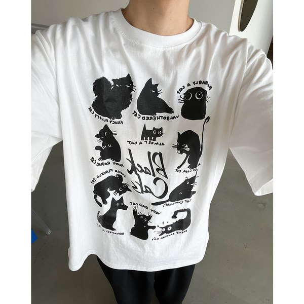 ネコオーバーサイズ半袖Tシャツ | ファッション通販サイト NUGU