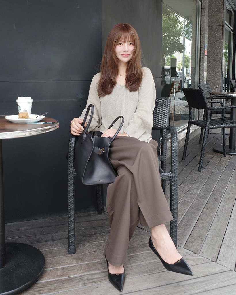 Vネックシースルーニット | ファッション通販サイト NUGU