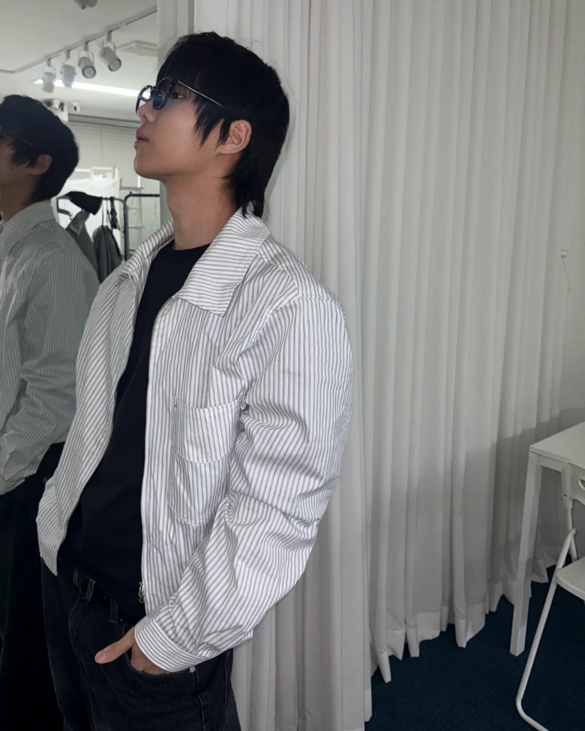 クロップドポケットストライプシャツ | ファッション通販サイト NUGU