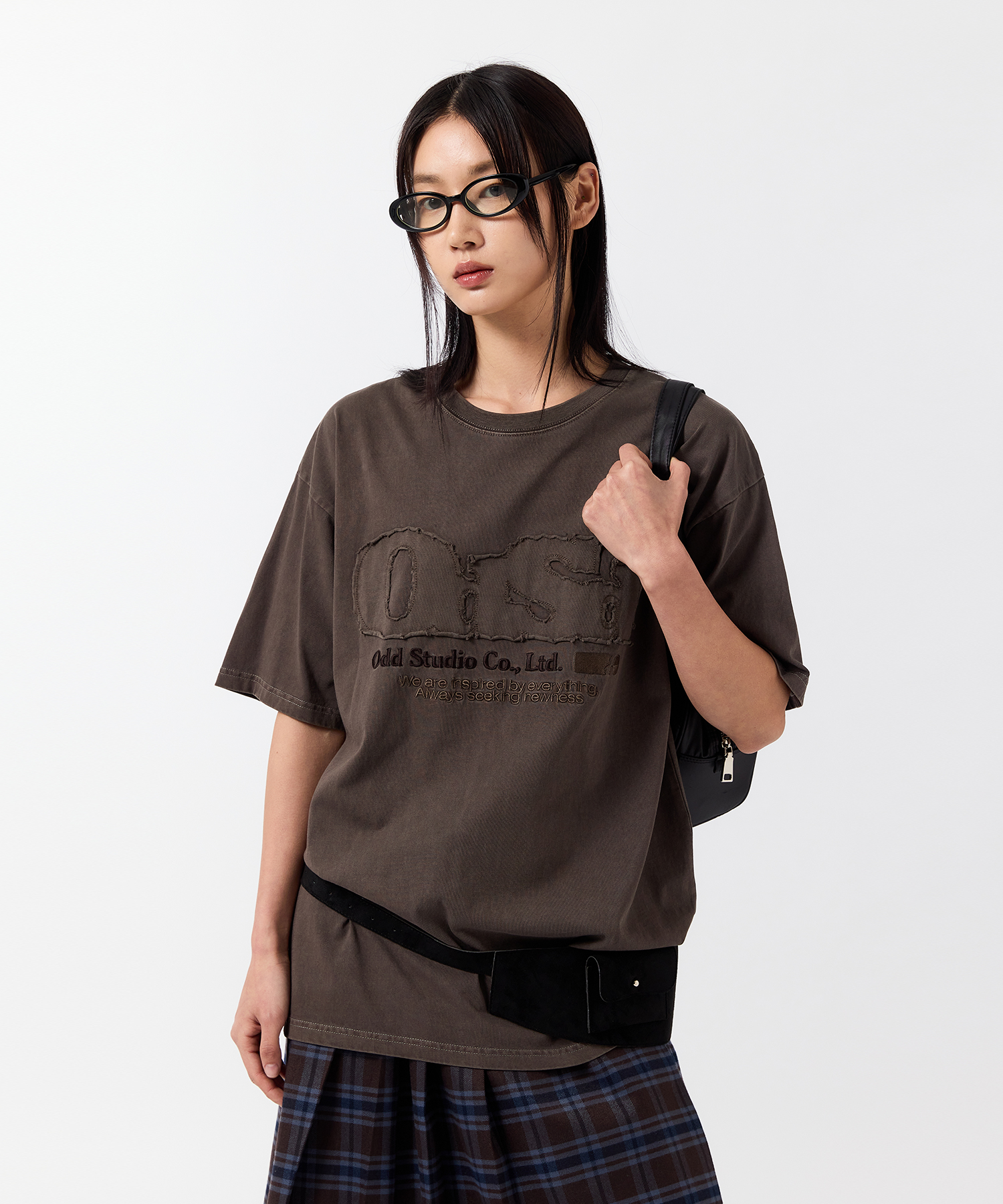 ODSD Pigment Damage T-shirt - BROWN | ファッション通販サイト