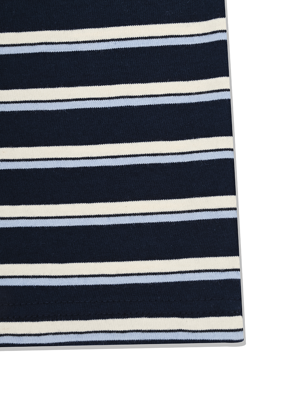 Stripe Cotton Polo Shirt Navy | ファッション通販サイト NUGU