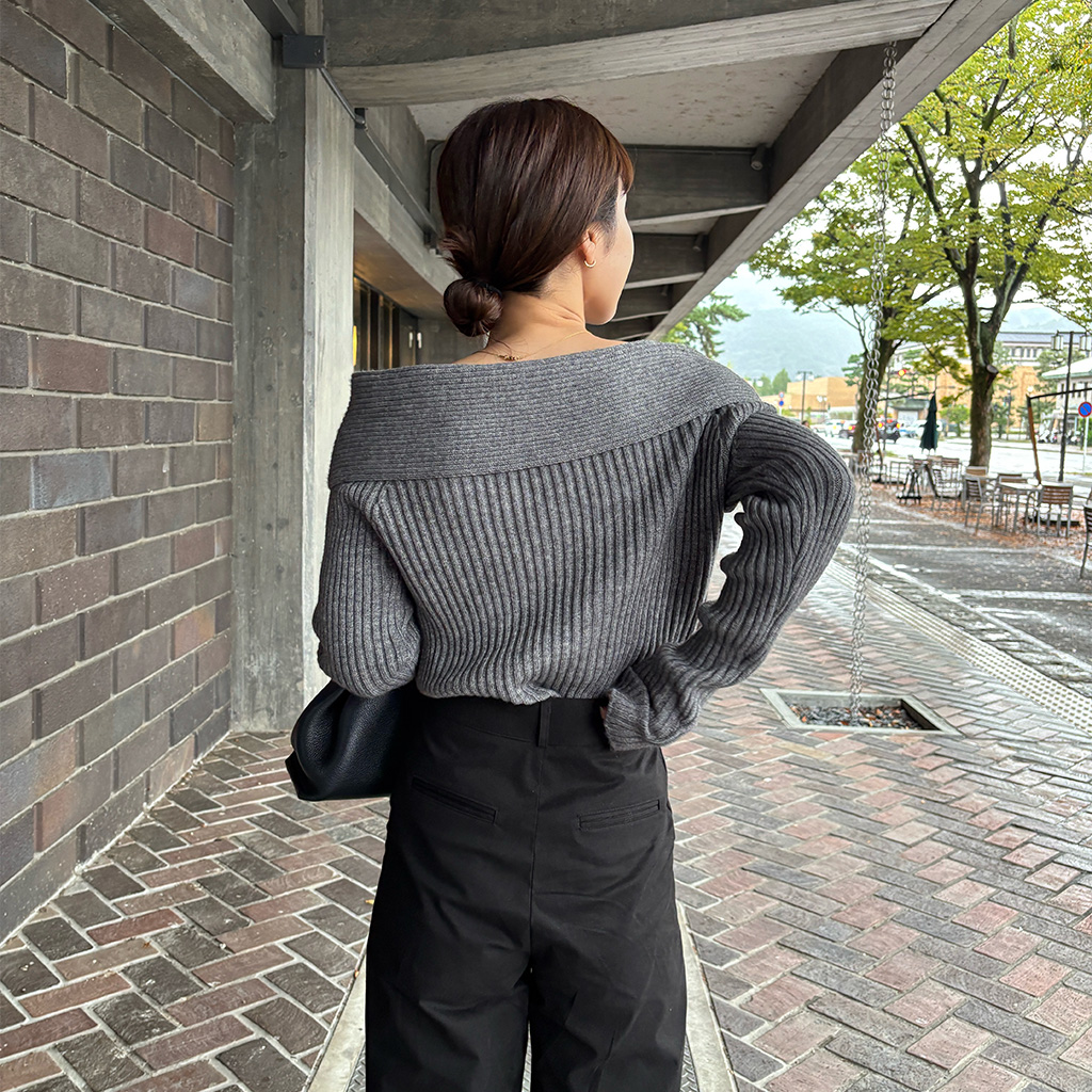 オフショルリブニット | ファッション通販サイト NUGU