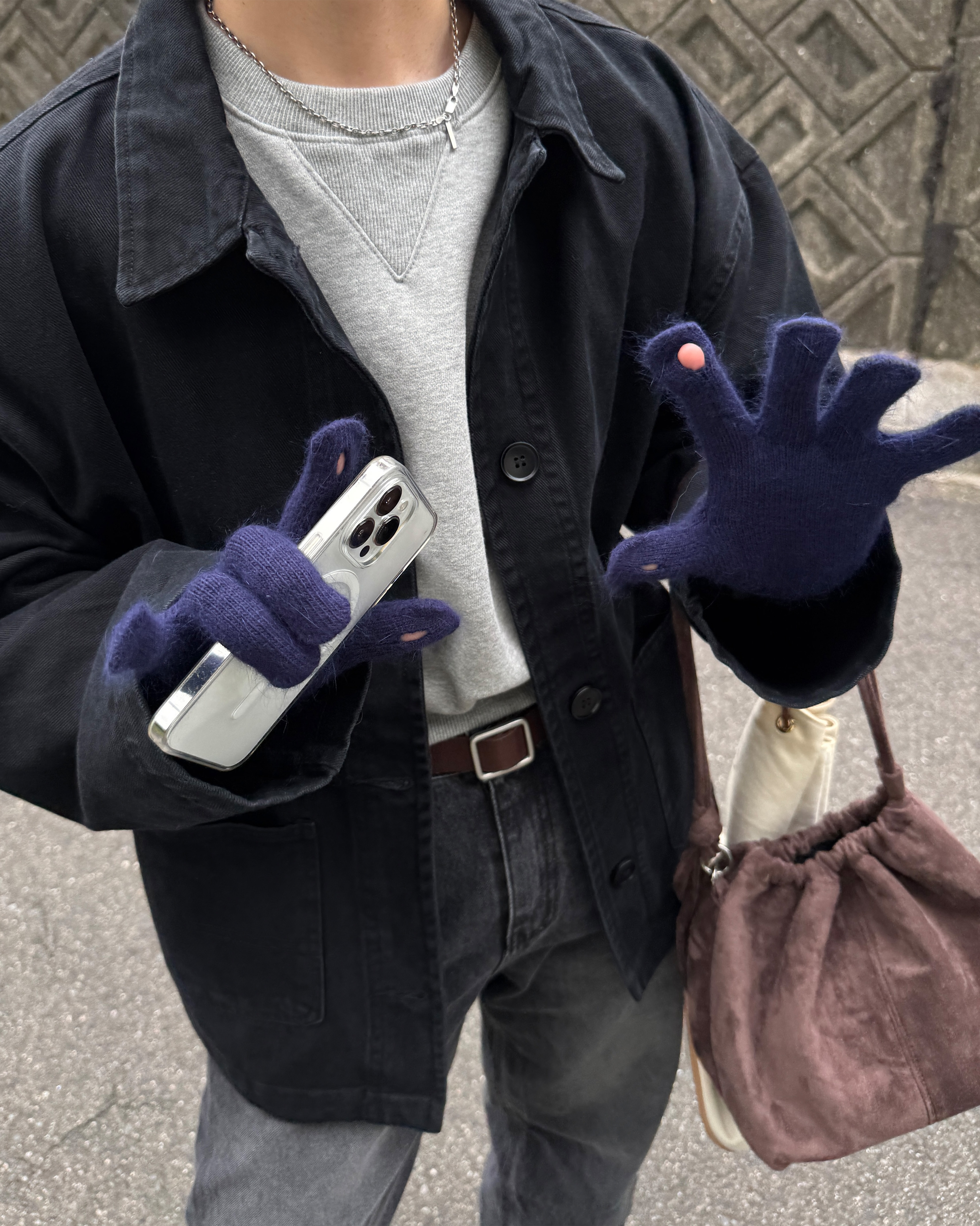 アンゴラフィンガーホール手袋 | ファッション通販サイト NUGU