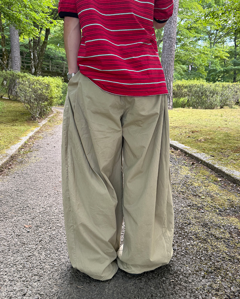 チノパンツ ワイドピンタックチノパンツ | ファッション通販サイト NUGU