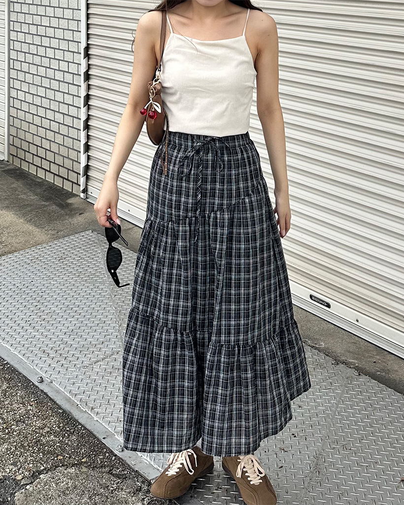 極美品 2023aw drawer シルク ナイロン チェックスカート チュールチェック柄スカート 通販【ニッセン】