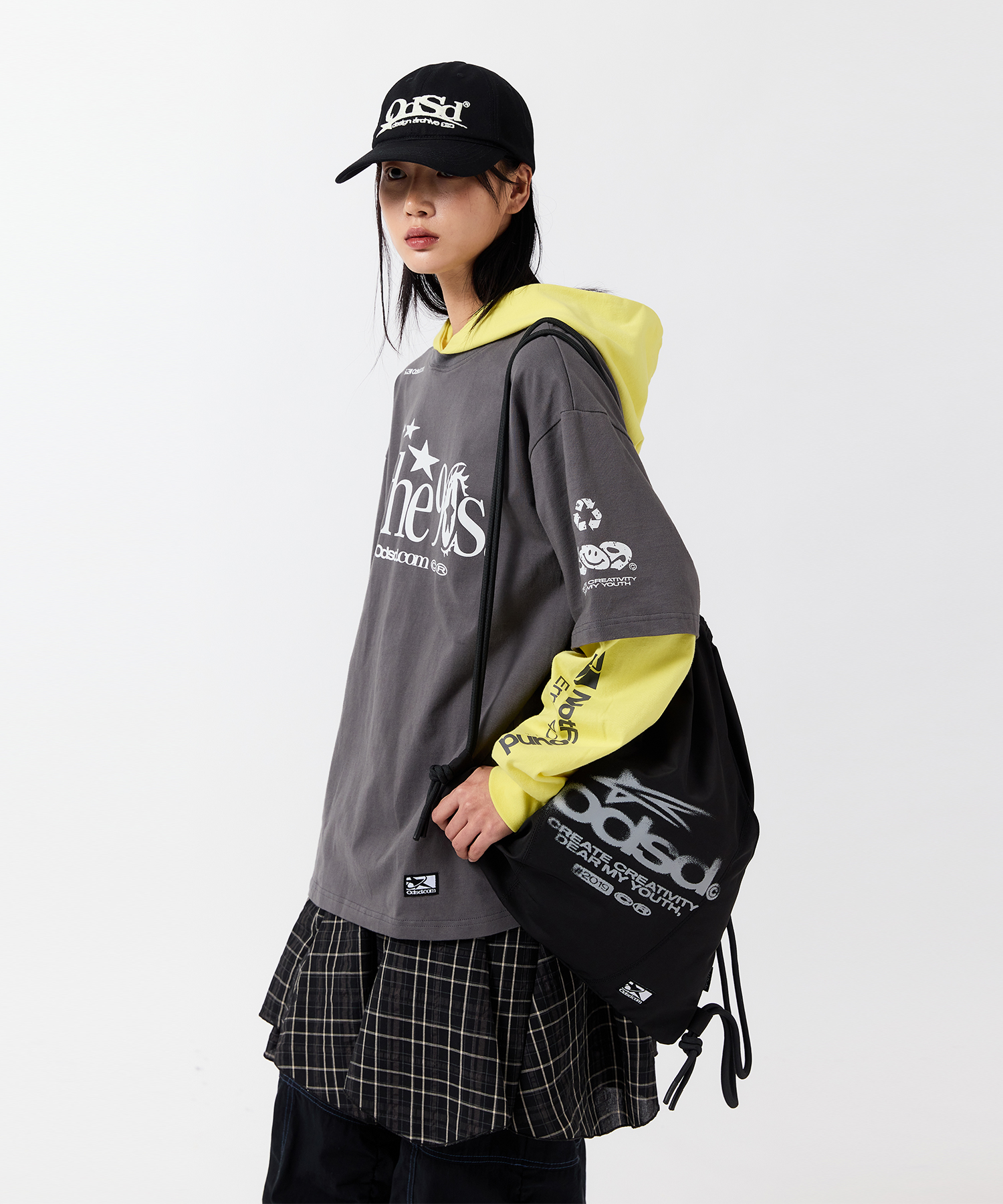 バックパック・リュック Odd Studio Odsd Curved Sporty String Bag BLACK 5011445128 Odsd Curved Sporty String Bag - BLACK | ファッション通販