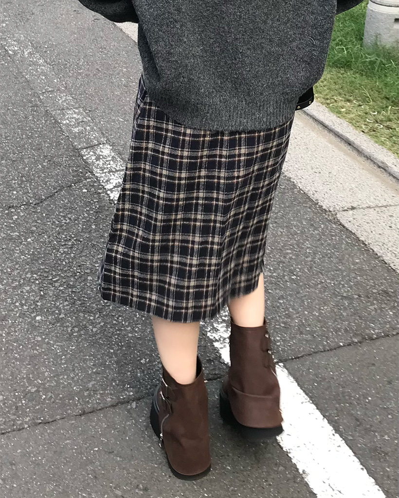 チェックプリーツミディスカート | ファッション通販サイト NUGU