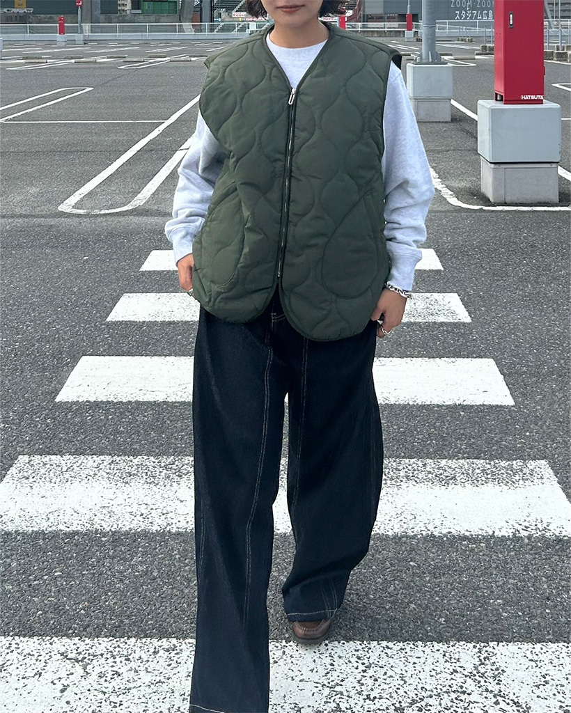 美品 アルベロベロ ぶたさんキルティングベスト 黒 ad719 キルティングジップアップベスト | ファッション通販サイト NUGU