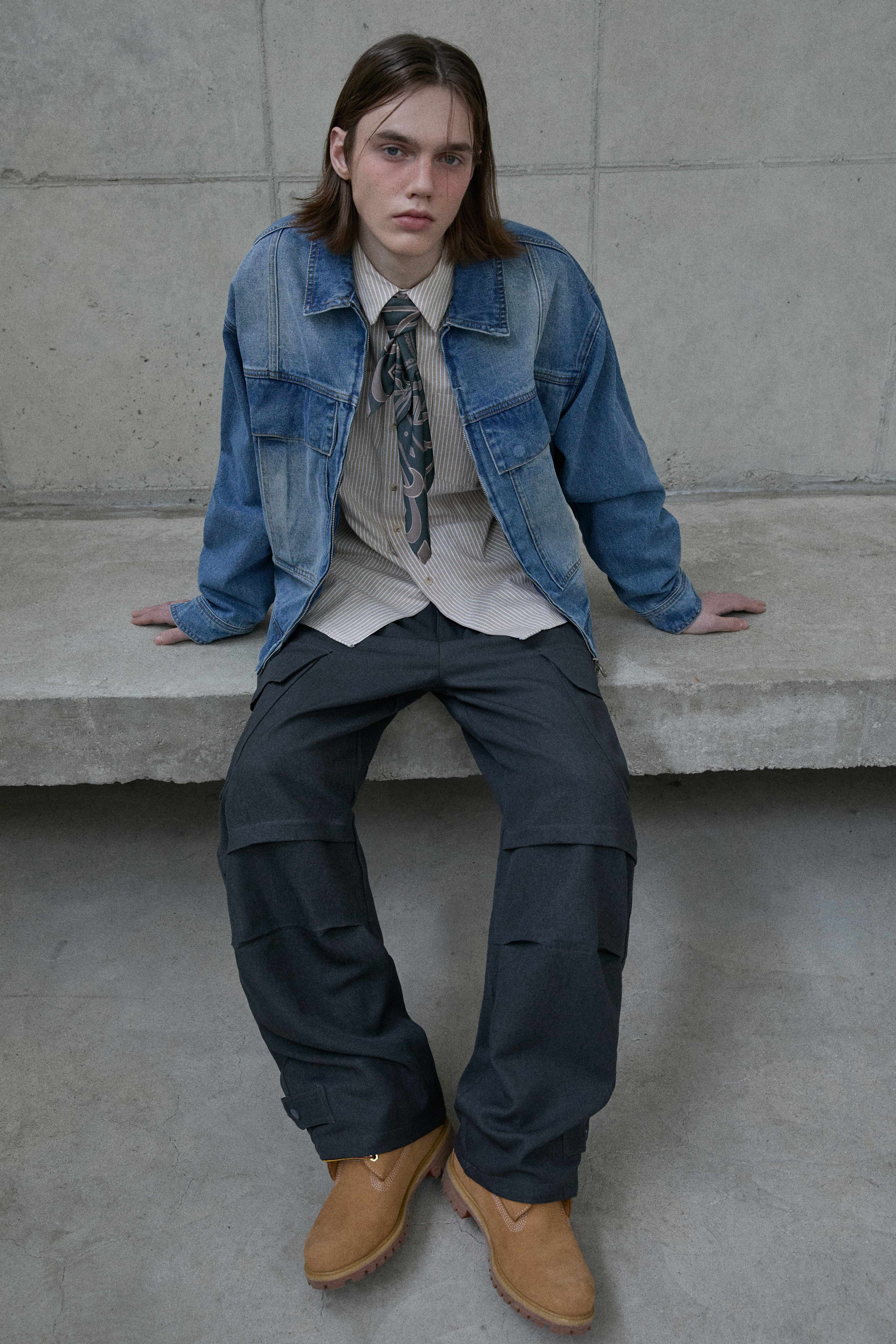 Oversized Max pocket Trucker jacket | ファッション通販サイト