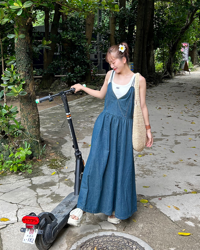 HYKE 変形 デニム ロングワンピース スモークデニムロングワンピース | ファッション通販サイト NUGU