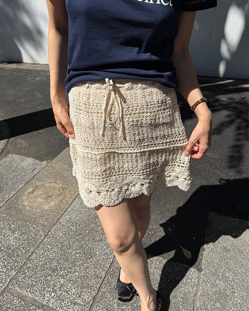 THE TINY SHOP by MORI リメイククロシェスカート THE TINY SHOP by MORI リメイククロシェスカート