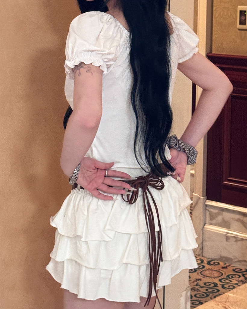 BABY, シャーリングパフ袖カットソー オフホワイト 半袖 BABY, シャーリングパフ袖カットソー オフホワイト 半袖 - メルカリ