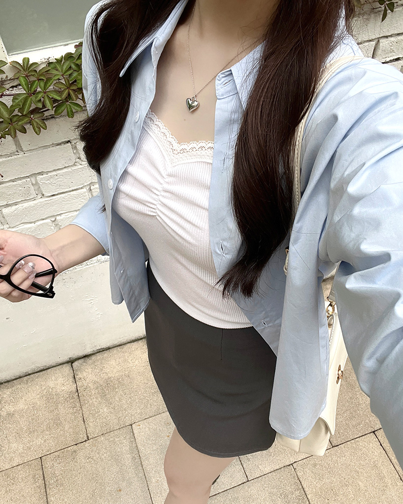 ワイドカフスクロップドシャツ | ファッション通販サイト NUGU