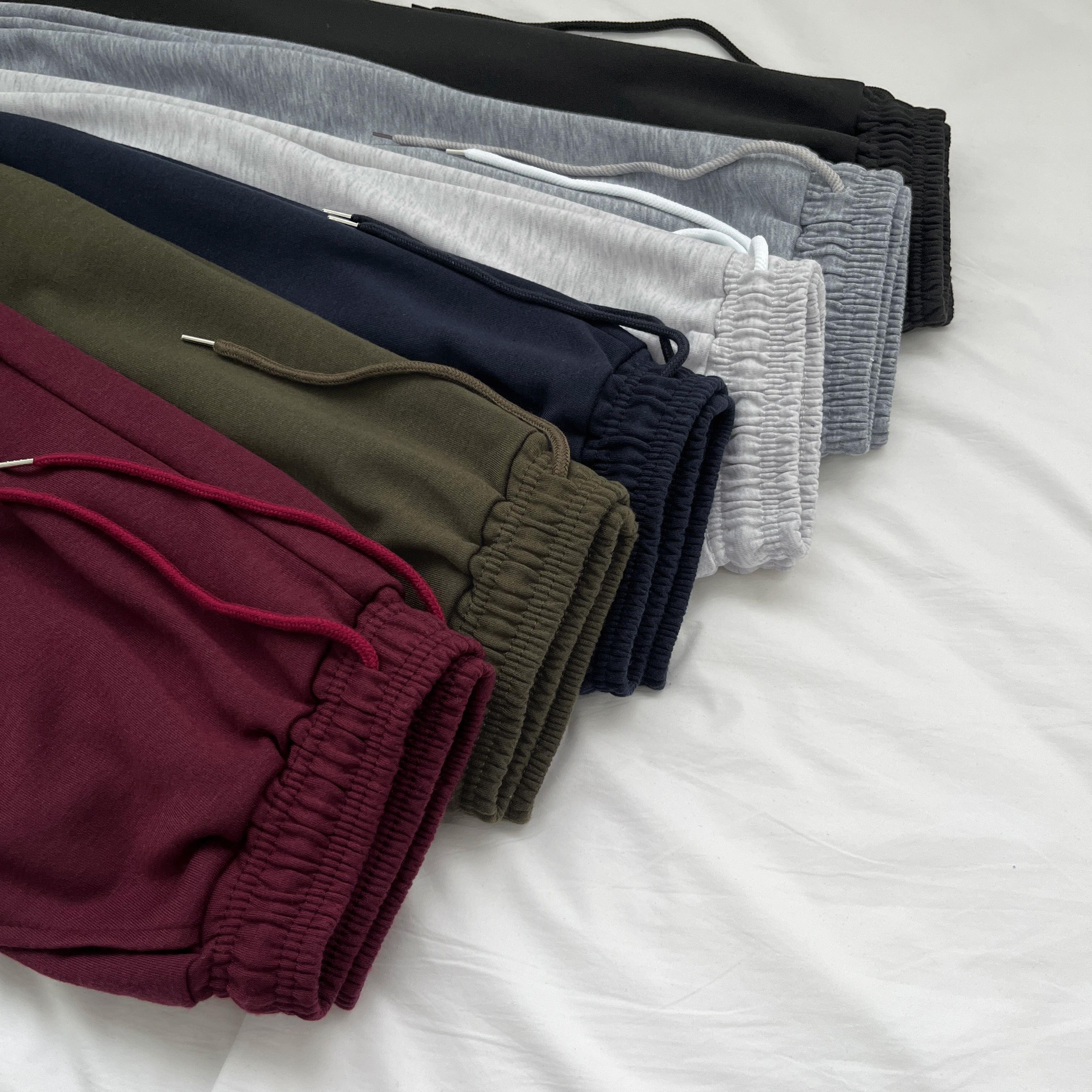 6color) ベーシックロングワイドゴムトレーニングパンツ