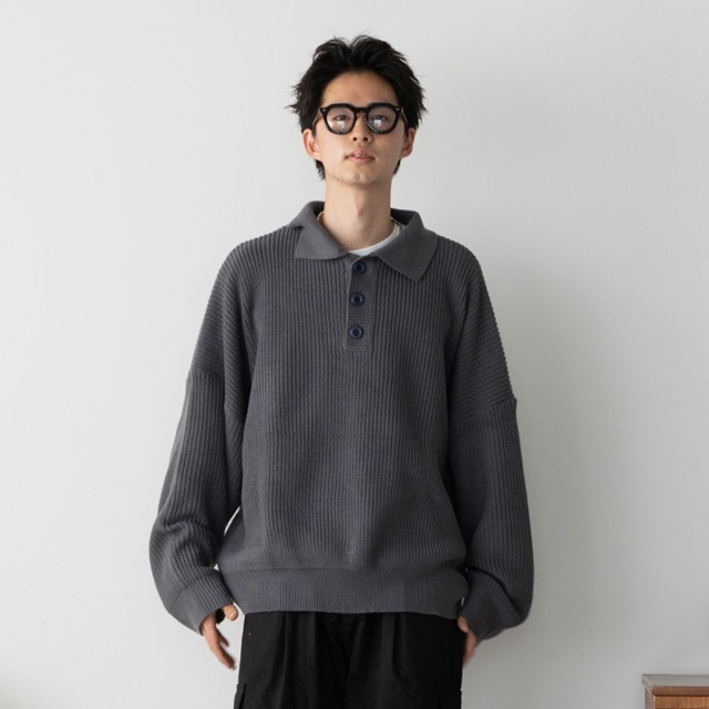 SALE) オーバーポロニット | ファッション通販サイト NUGU