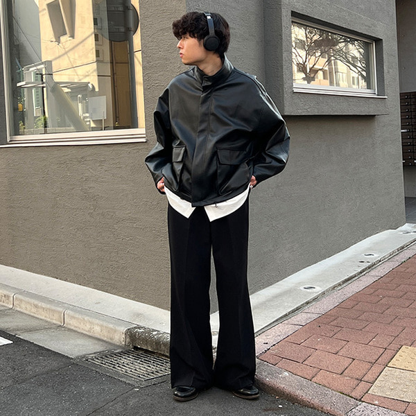 ユニセックスレザージャンパー | ファッション通販サイト NUGU
