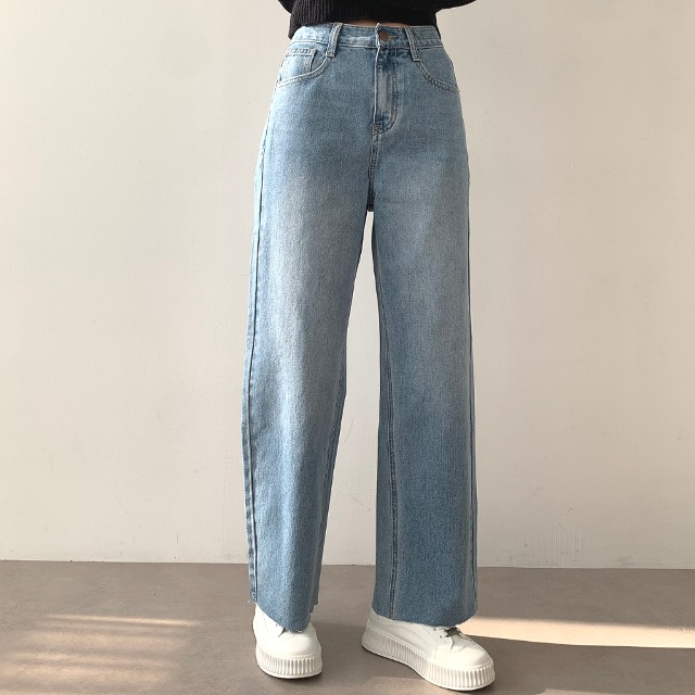 Y2Kビンテージウォッシュワイドデニムパンツ | ファッション通販