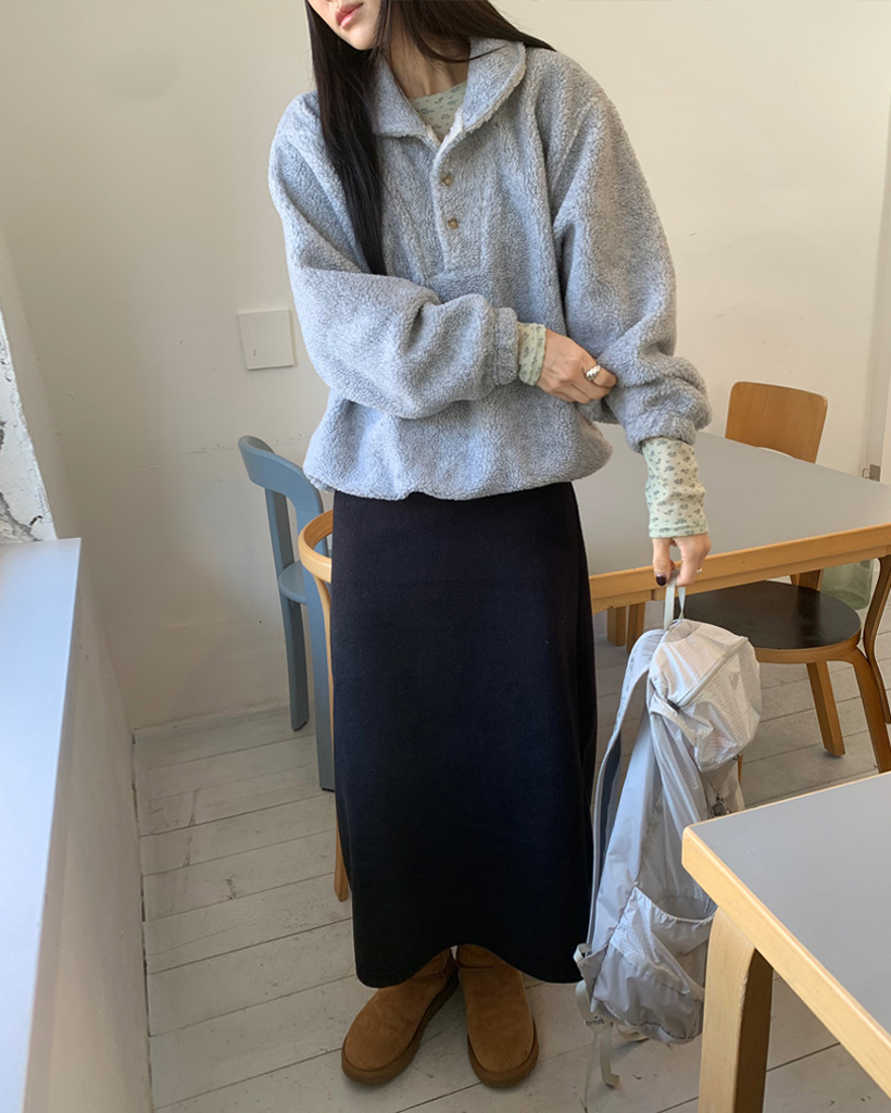 裏起毛 フリース スカート (3color) (warm fleece skirt (3color