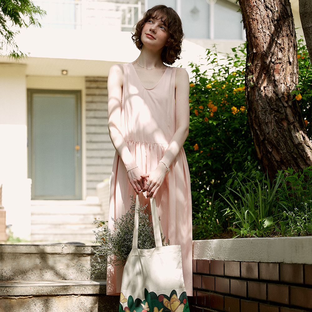 A 2-WAY SHIRRING DRESS_PINK