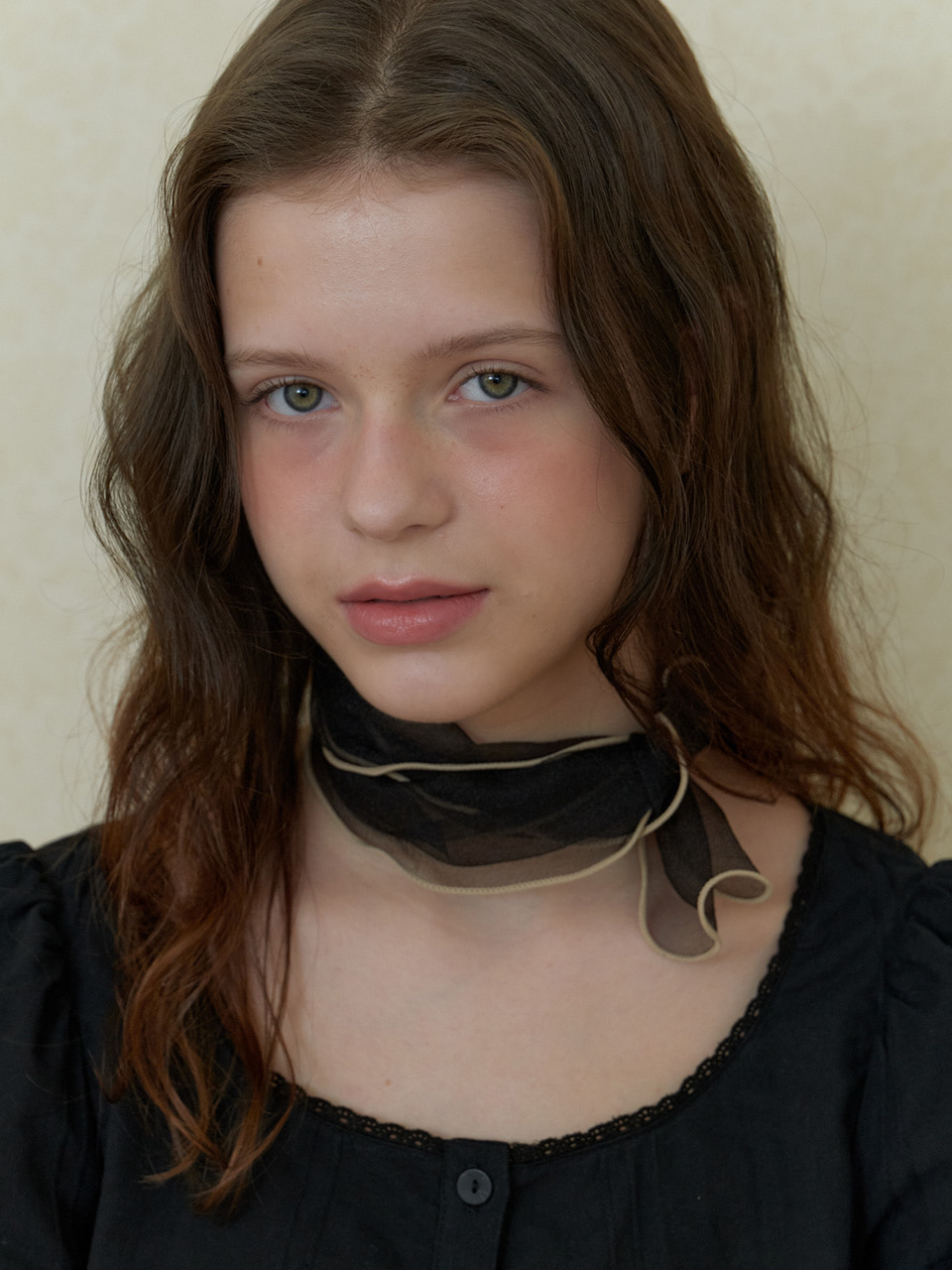 A ORGANZA RIBBON SCARF_BLACK
