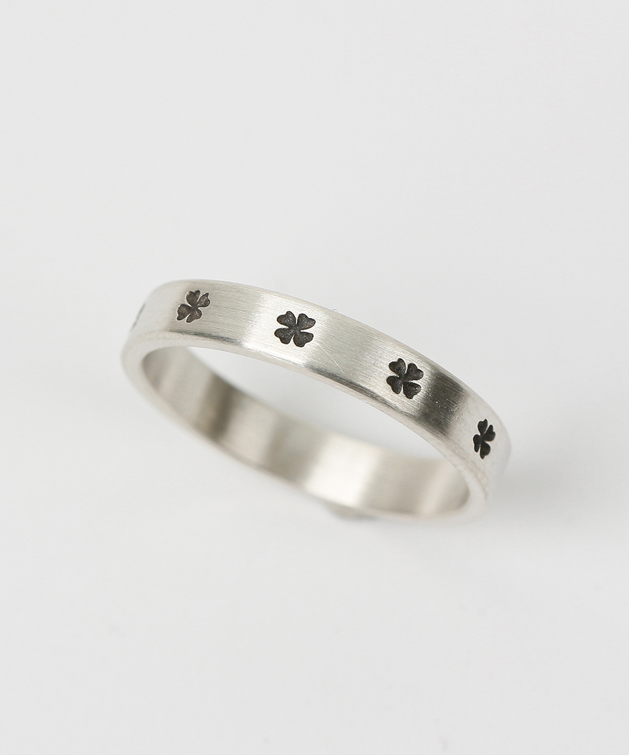 Clover simple rail ring BK (925 silver) | ファッション通販