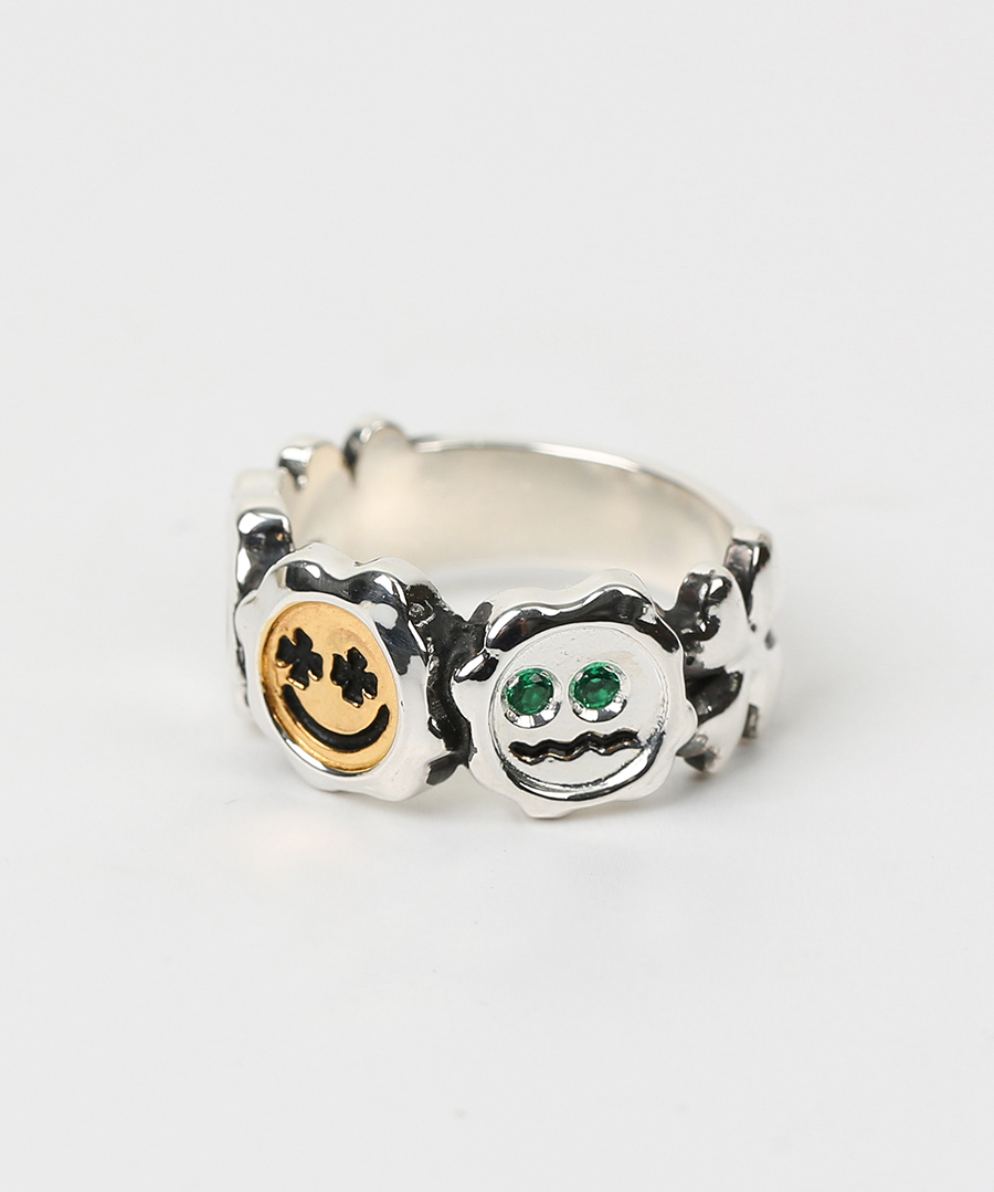 Clover eyes ring (925 silver)