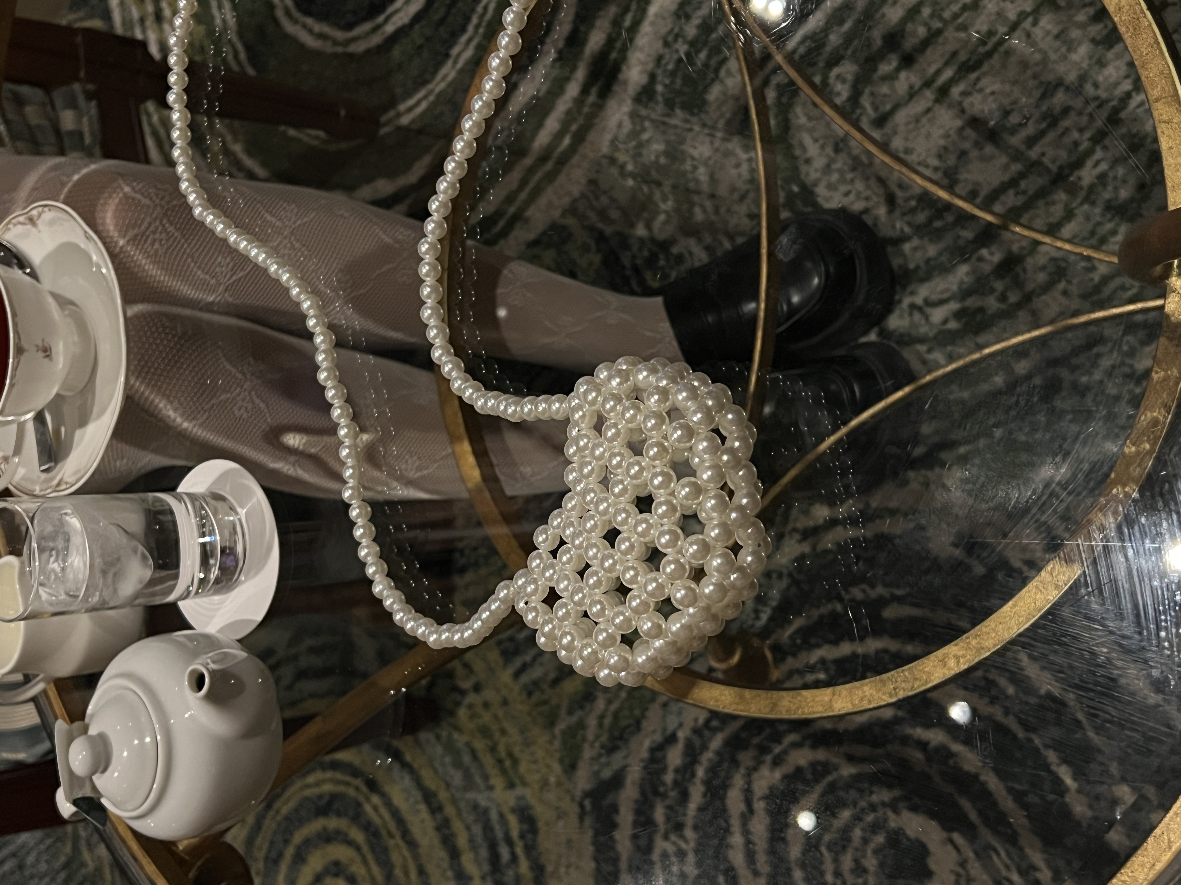 ビーズハートミニクロスバッグ