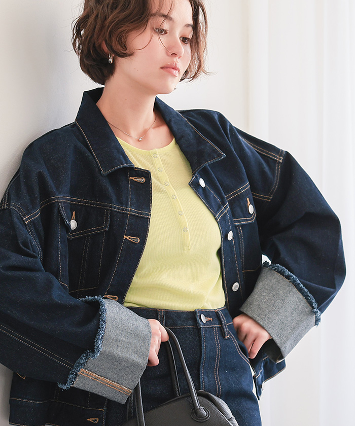 シアーテレコヘンリーネックトップス | ファッション通販サイト NUGU