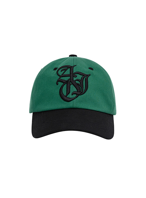 Sporty Logo Color Mixed Cap [GREEN]