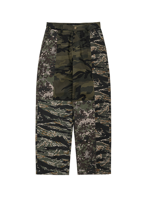 Camouflage Mixed Pants [KHAKI]