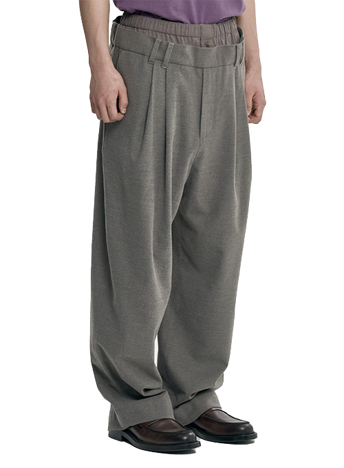 Double Layered Pants [GREY]