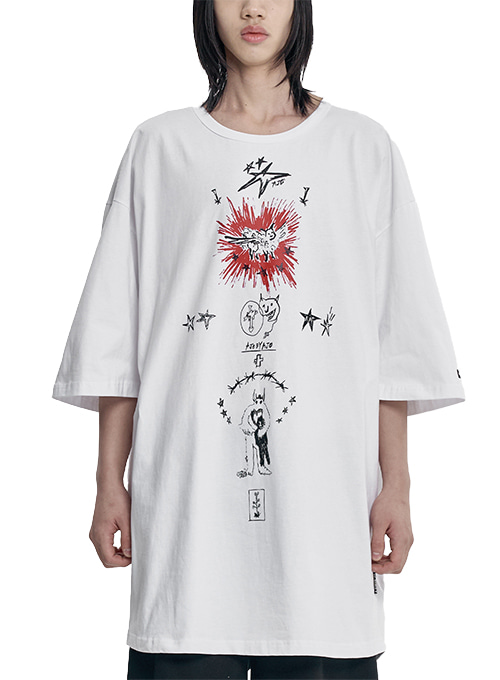 Blessing Doodle T-shirt [WHITE]