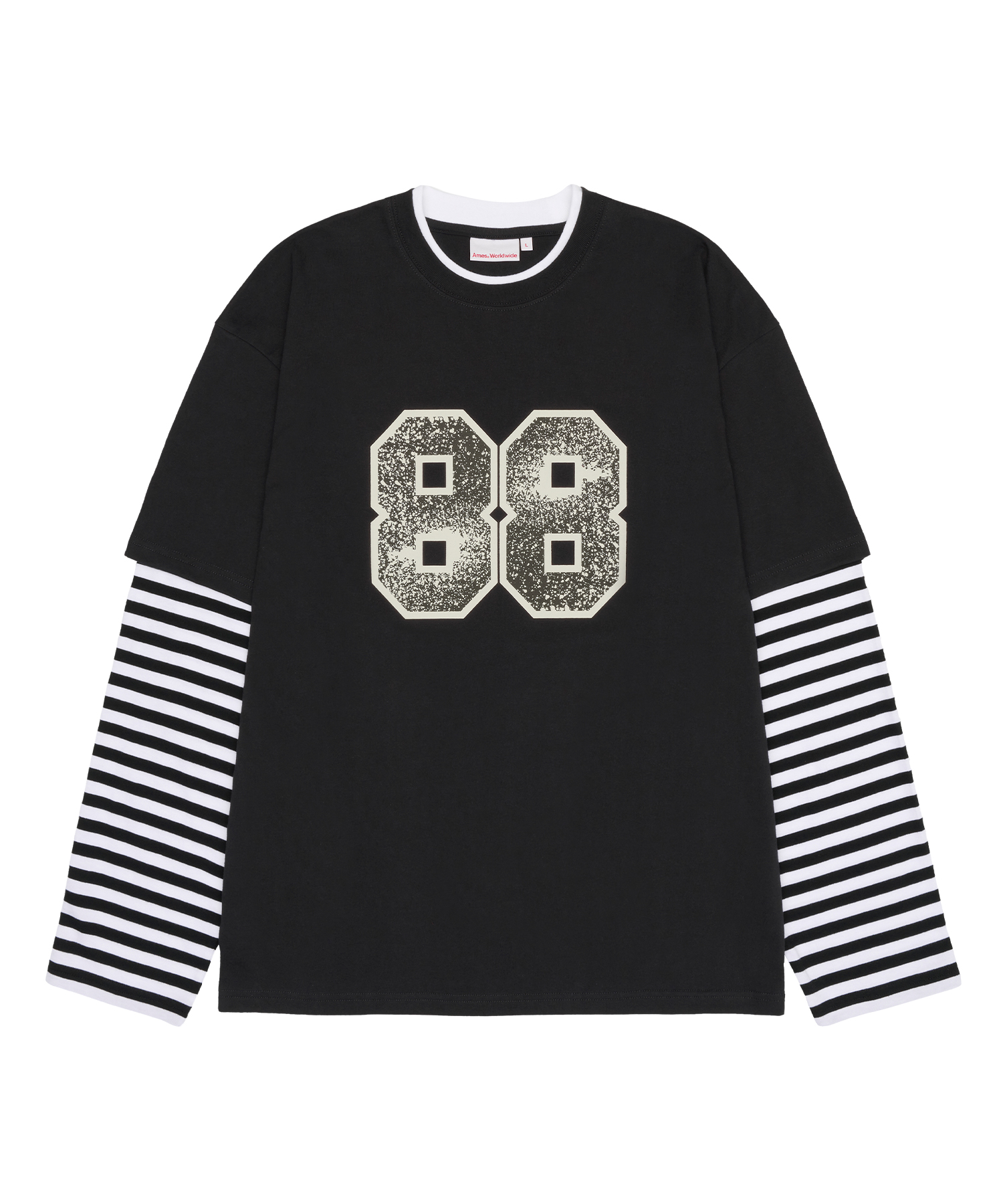 STRIPE LAYERED LS TEE CHARCOAL | ファッション通販サイト NUGU