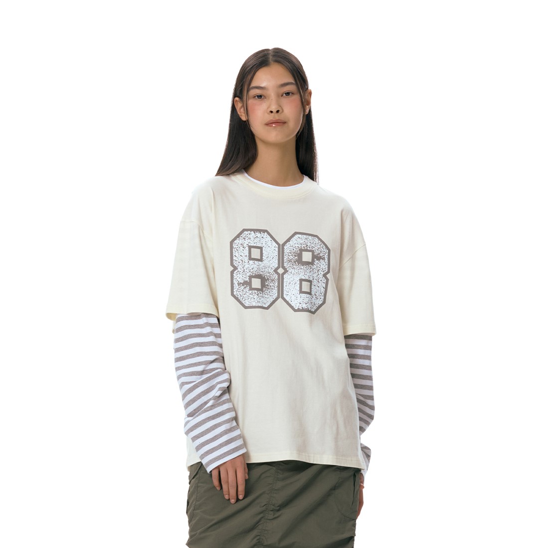 STRIPE LAYERED LS TEE NAVY | ファッション通販サイト NUGU