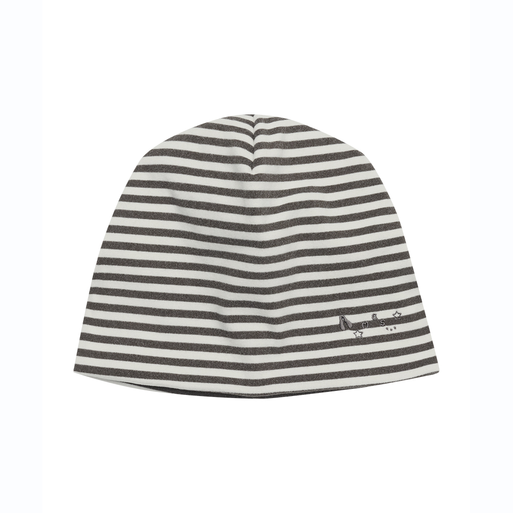 JERSEY STRIPE BEANIE GREY