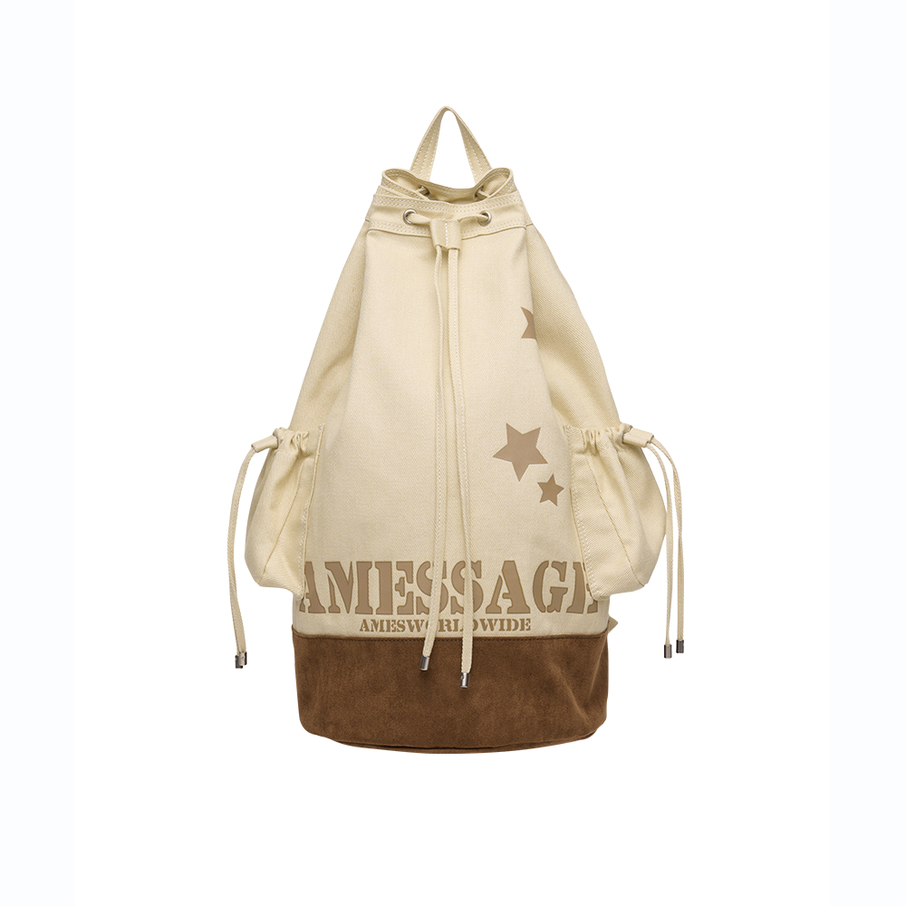 COTTON CASUAL BACKPACK BEIGE