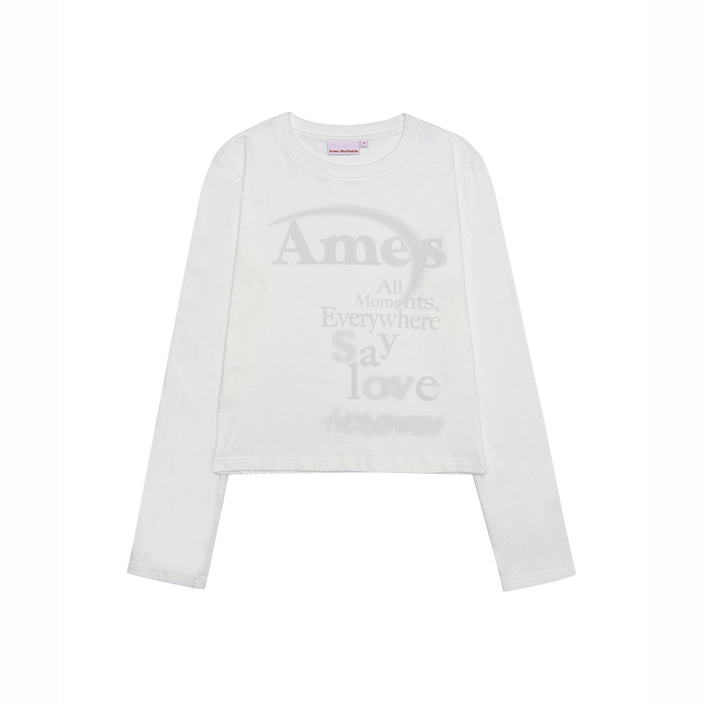 BIG TYPO LONGSLEEVE TEE WHITE